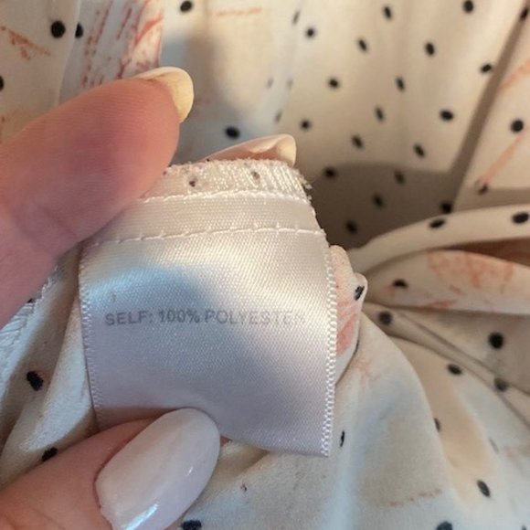 Rose + Olive Polka Dot Floral Shirt - 1X - Picture 2 of 4